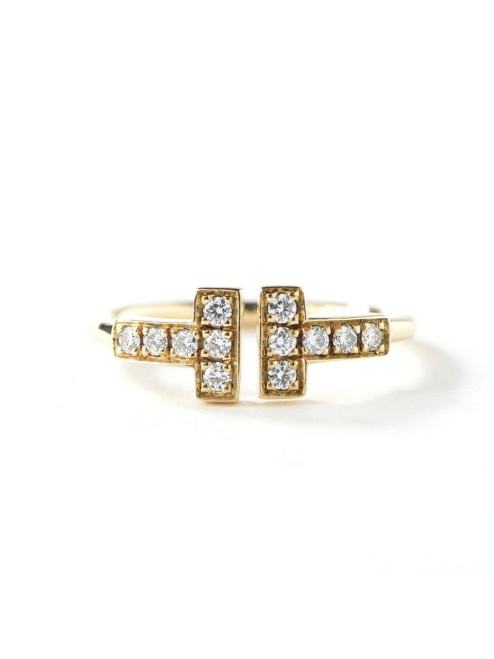 Tiffany & Co Diamond Wire Ring Yellow Gold T